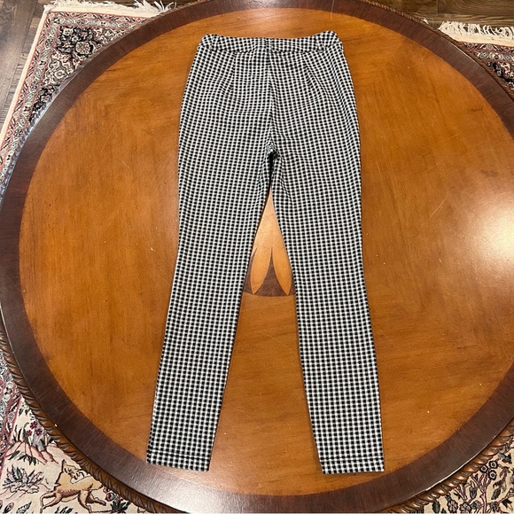 Maeve Anthropologie Black/White Gingham High-Rise Legging/Pant Stretch Nylon 4 - Picture 4 of 16